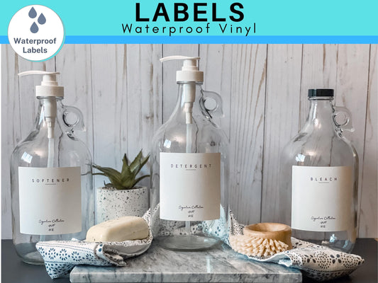 Replacement Labels for Amazon 1/2 Gallon and Gallon Jugs 4 inch by 4 inch