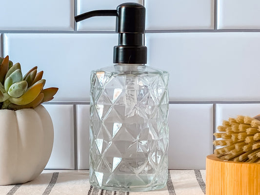 Coronet Clear Round Diamond Liquid Soap Dispenser